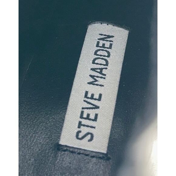 Steve Madden Women Revised Black Leather Platform Heeled Chelsea Boots 6.5M - Picture 8 of 9